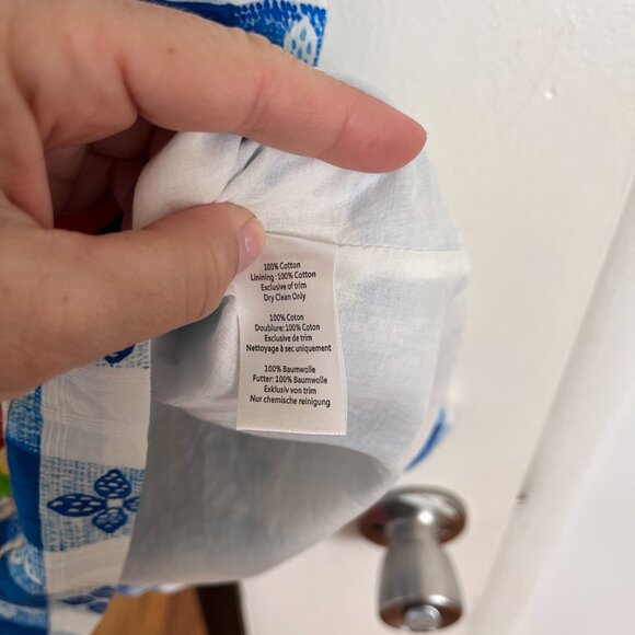 Rachel Antonoff Gwen Seafood Tower Print Mini Dress Blue Check Gingham Floral 0 - Picture 6 of 7